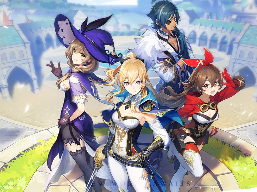 Genshin Impact inspired game artwork